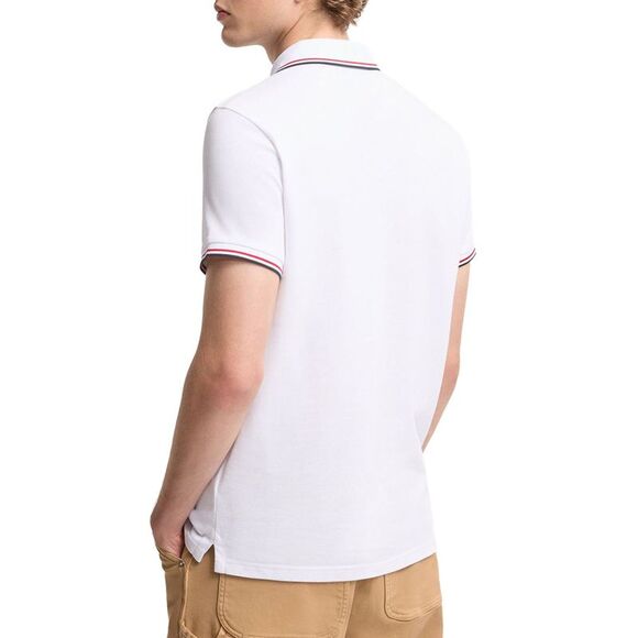 Moncler Men Cotton Piquet Polo Shirt With Tricolor Trim